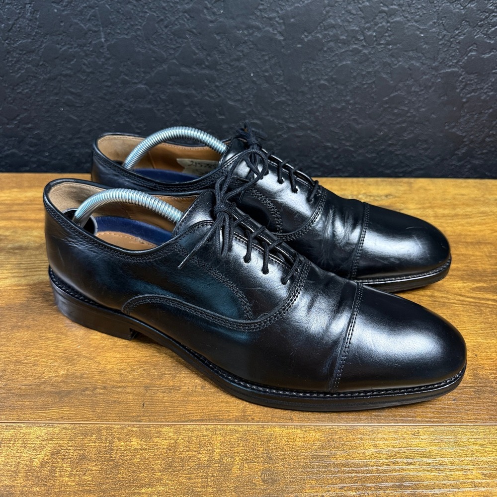 Johnston & Murphy Melton 15-7935 Black Leather Cap Toe Oxford Mens 9M